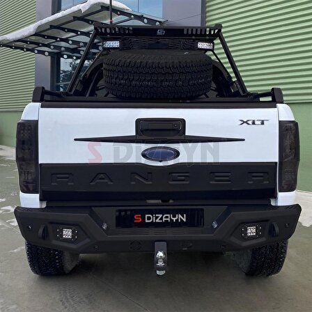 S-Dizayn SDX 4WD Off Road Mitsubishi L200 5 Çelik Arka Tampon V1 Ledli 2015-2019
