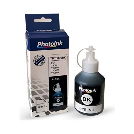 Proprint Brother Photoİnk T300 T500 Serisi DCP-T710W DCP-T720DW DCP-T820DW DCP-T825DW Siyah Muadil Mürekkep 6000 Sayfa