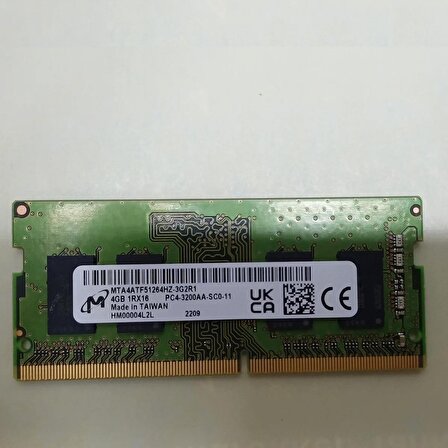 MTA 4 GB RAM (1RX16) DDR4 3200 MHz MTA4ATF51264HZ-3G2R1 Laptop