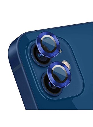 İphone 11 Uyumlu Temperli Cam Metal Gövde Halka Kamera Lens Koruyucu