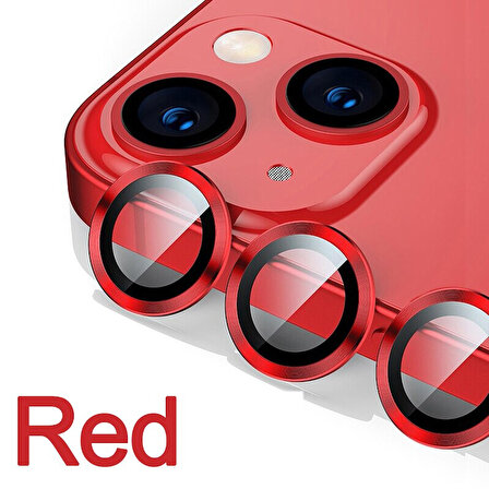 İphone 12 Uyumlu Temperli Cam Metal Gövde Halka Kamera Lens Koruyucu