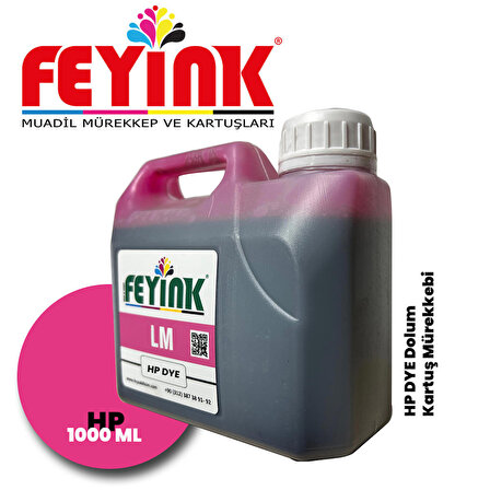 Feyink® Hp Vivera T Serisi Plotter DYE Kartuş Dolum Mürekkebi T610/T770/T790/T795/T920/T2300/LM (Light Magenta) -1000ml-