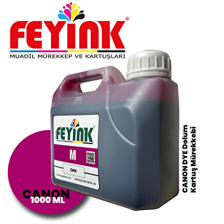 Feyink® Canon TM-TX Serisi Plotter DYE Kartuş Dolum Mürekkebi PFI-310 PFI-710 M (Magenta) -1000ml-