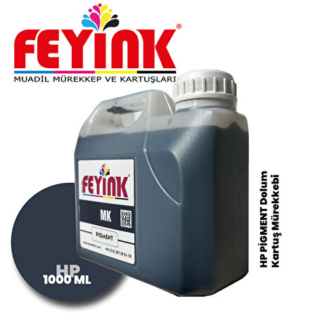 Feyink® Hp Z Serisi Plotter Pigment Kartuş Dolum Mürekkebi Z2100/Z5200/Z5400/Z5600/MK (Matt Black) -1000ml-