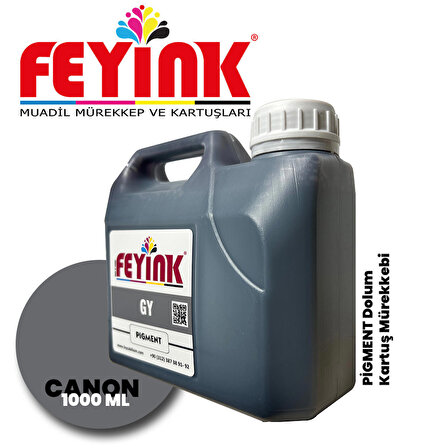 Feyink® Canon Lucia Pro Serisi Plotter Pigment Kartuş Dolum Mürekkebi PFI-1300 PFI-1700 GY (Gray) -1000ml-