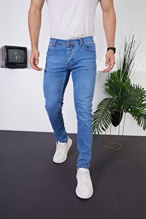 Erkek Likralı Slim Fit Kot/jeans Pantolon