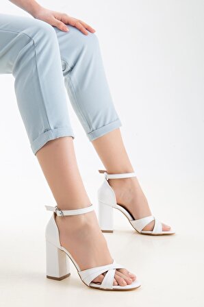 Maysa Topuklu Ayakkabı Beyaz