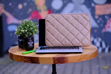 MettBag Macbook Air Pro 13.3 " & 14 " Inç Laptop Kılıfı Vizon