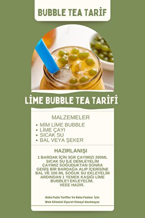 Mim and More Lime Aromalı Bubble Tea 500GR