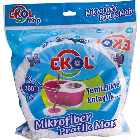 Ekol Microfiber Pratik Mop Yedeği Beyaz