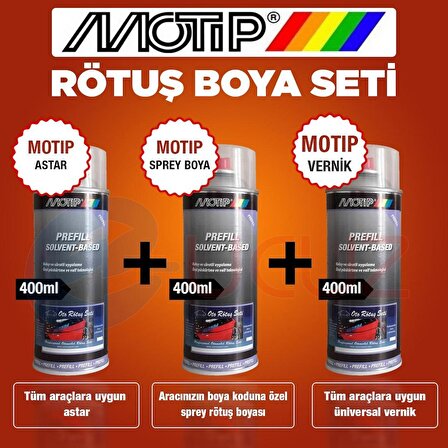 Renault Kod: TED11 Motip Sprey FULL Boya Seti (Boya + Vernik + Plastik Astar)