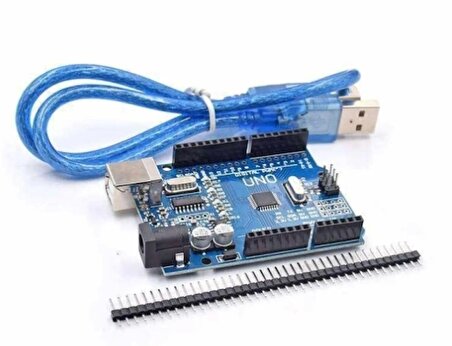 Arduino Uno R3 + 40 Pin Header + Usb Kablo