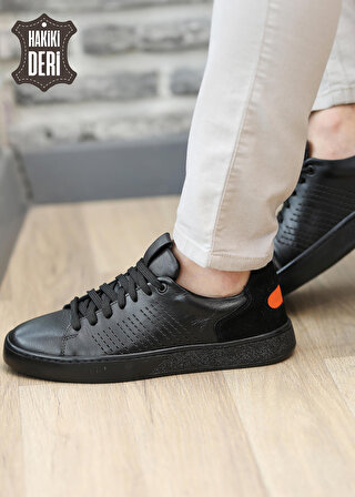 Hakiki Deri Rahat Giymli Günlük Sneaker Erkek Ayakkabı Daks6558