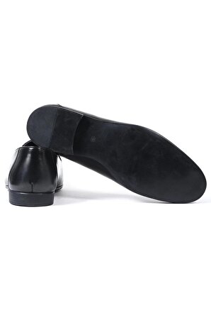 Siyah Hakiki Deri Klasik Erkek Ayakkabı
