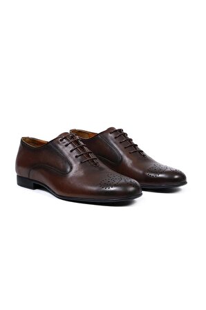 Shoecide Thema Taba Hakiki Deri Klasik Erkek Ayakkabı