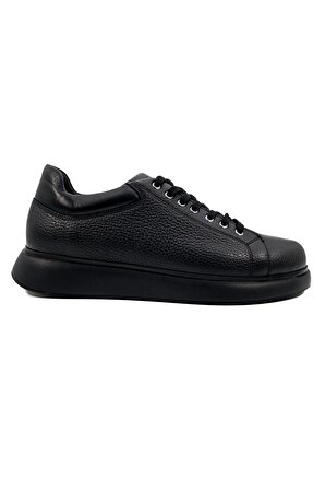 Siyah Hakiki Deri Erkek Spor (sneaker) Ayakkabı
