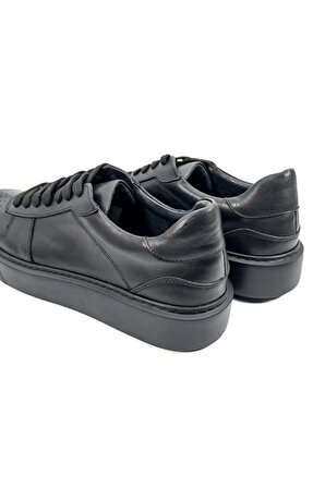 Rush Siyah Hakiki Deri Siyah Taban Erkek Spor (sneaker) Ayakkabı