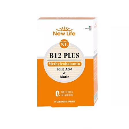 B12 Plus Folik Asit ve Biotin İçeren Takviye Edici 60 Tablet