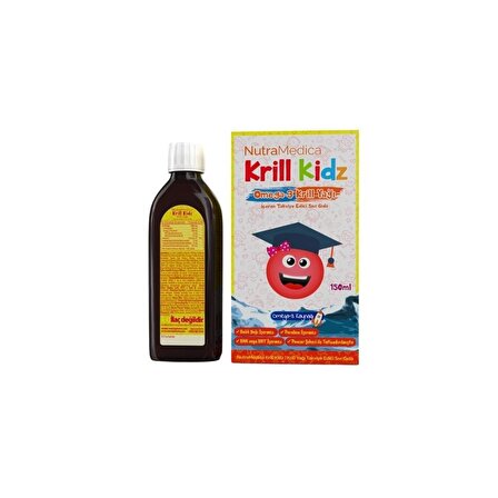 Krill Kidz Omega3 ve Krill Yağı İçeren Takviye Edici Gıda 150ml