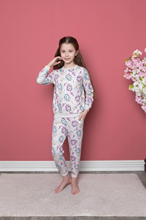 Unicorn Baskılı Pijama Takım