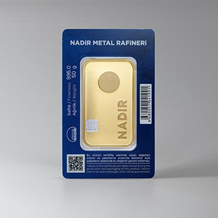 Nadir 50 Gram 995,0 Külçe Altın