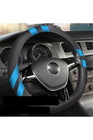 Opel Tigra Uyumlu Elit Geçmeli Direksiyon Kılıfı Mavi