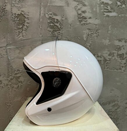 Moto Neo Açık Motosiklet Kaskı Beyaz