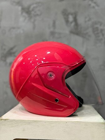 Moto Neo Açık Motosiklet Kaskı Kırmızı