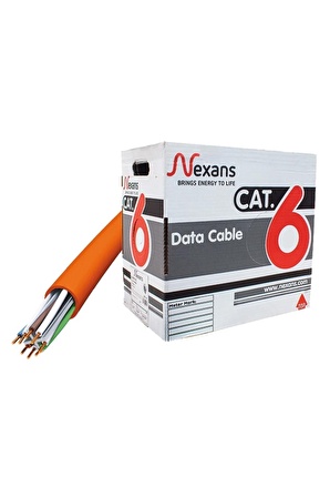 10 metre Nexans Cat 6 Utp 4/23AWG Halogen Free U/UTP LSZH Data Kablo