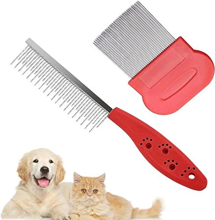 Minik Bit Tarağı ve Metal Dişli Tüylü Hayvan, Kedi, Köpek Tarağı