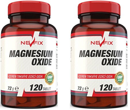 Magnesium Oxide Magnezyum 250 Mg 120 Tablet X 2 KUTU
