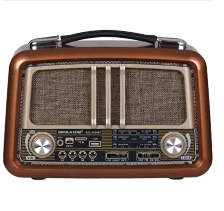 NİKULA STAR RDL-4639BT Bluetooth Kablosuz Nostalji Radyo