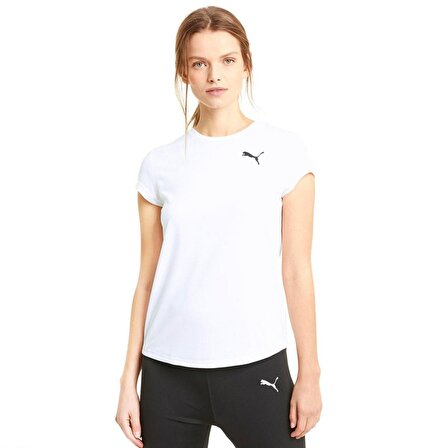 Puma Active Tee - Kadın Beyaz Spor T-shirt - 586857 02