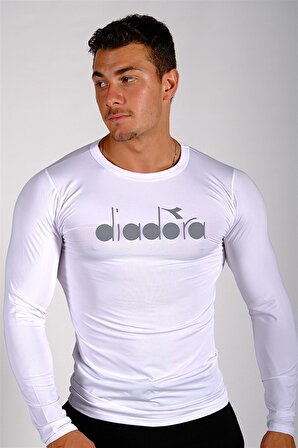 Diadora Soloben - Erkek Beyaz Uzun Kollu Spor T-shirt - TSRT-ZN