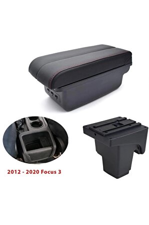 Ford Focus 3 2012-2020 Usbli Vidasız Kol Dayama Kolçak