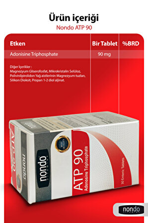 Atp 90 Adenozin Trifosfat 30 Enterik Tablet