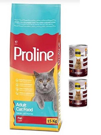Pro Line Balıklı Pirinçli Yetişkin Kedi Maması 15 Kg + Konserve Hediyeli