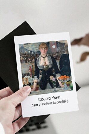 Edouard Manet Tabloları 12 Adet Dekoratif Polo Kart - Sanatsal Poster Kartları