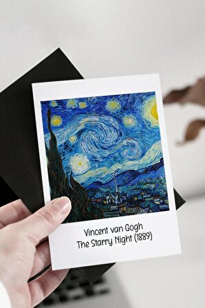 Vincent Van Gogh Tabloları 12 Adet Dekoratif Polo Kart - Sanatsal Poster Kartları