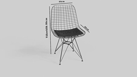 Ntconcept Loi Masif Ağaç Tel Sandalyeli Masa Takımı (85x85cm Masa + 2 Sandalye)