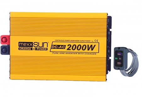 Mexxsun Tam Sinüs Şarjlı İnverter 2000 Watt12 Volt İnvertör