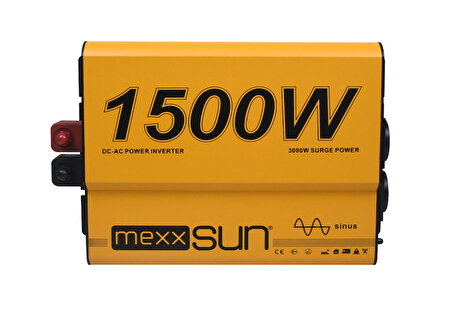 Mexxsun 12V Volt - 1500W Watt Tam Sinüs İnverter (220V Çevirici)