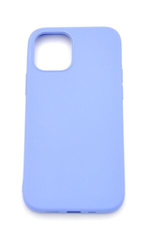 iPhone 11 Pro Max Uyumlu Düz Renk Esnek Yumuşak Silikon Kılıf  Rubber Açık Mor