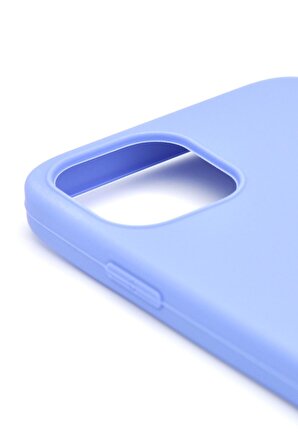 iPhone 11 Pro Max Uyumlu Düz Renk Esnek Yumuşak Silikon Kılıf  Rubber Açık Mor