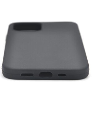 iPhone 11 Pro Max Uyumlu Düz Renk Esnek Yumuşak Silikon Kılıf  Rubber Siyah