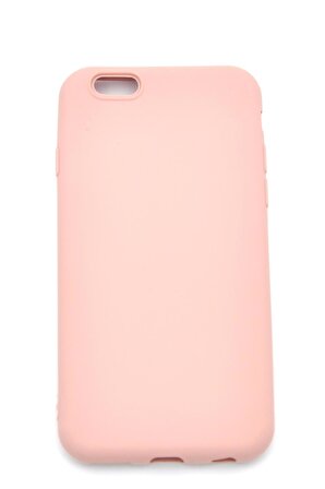 iPhone 6 / 6S Uyumlu Düz Renk Esnek Yumuşak Silikon Kılıf  Rubber Pembe