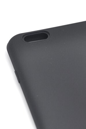 iPhone 6 / 6S Uyumlu Düz Renk Esnek Yumuşak Silikon Kılıf  Rubber Siyah