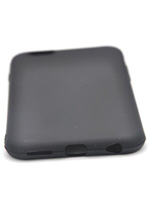 iPhone 6 / 6S Uyumlu Düz Renk Esnek Yumuşak Silikon Kılıf  Rubber Siyah