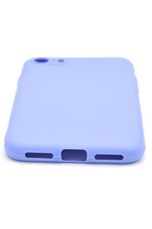 iPhone 7 / 8 Uyumlu Düz Renk Esnek Yumuşak Silikon Kılıf  Rubber Açık Mor