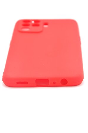 Oppo Reno 5 Lite Uyumlu Düz Renk Esnek Yumuşak Silikon Kılıf  Rubber Kırmızı